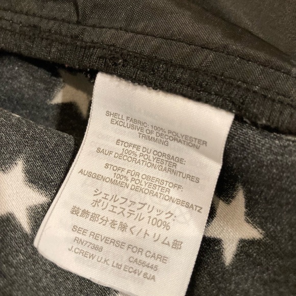 J Crew Print Pants, elastic waist with ribbon tie, size 4 - Picture 6 of 7